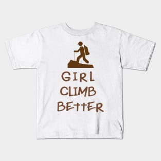 Girl Climbing Climb Gift Kids T-Shirt